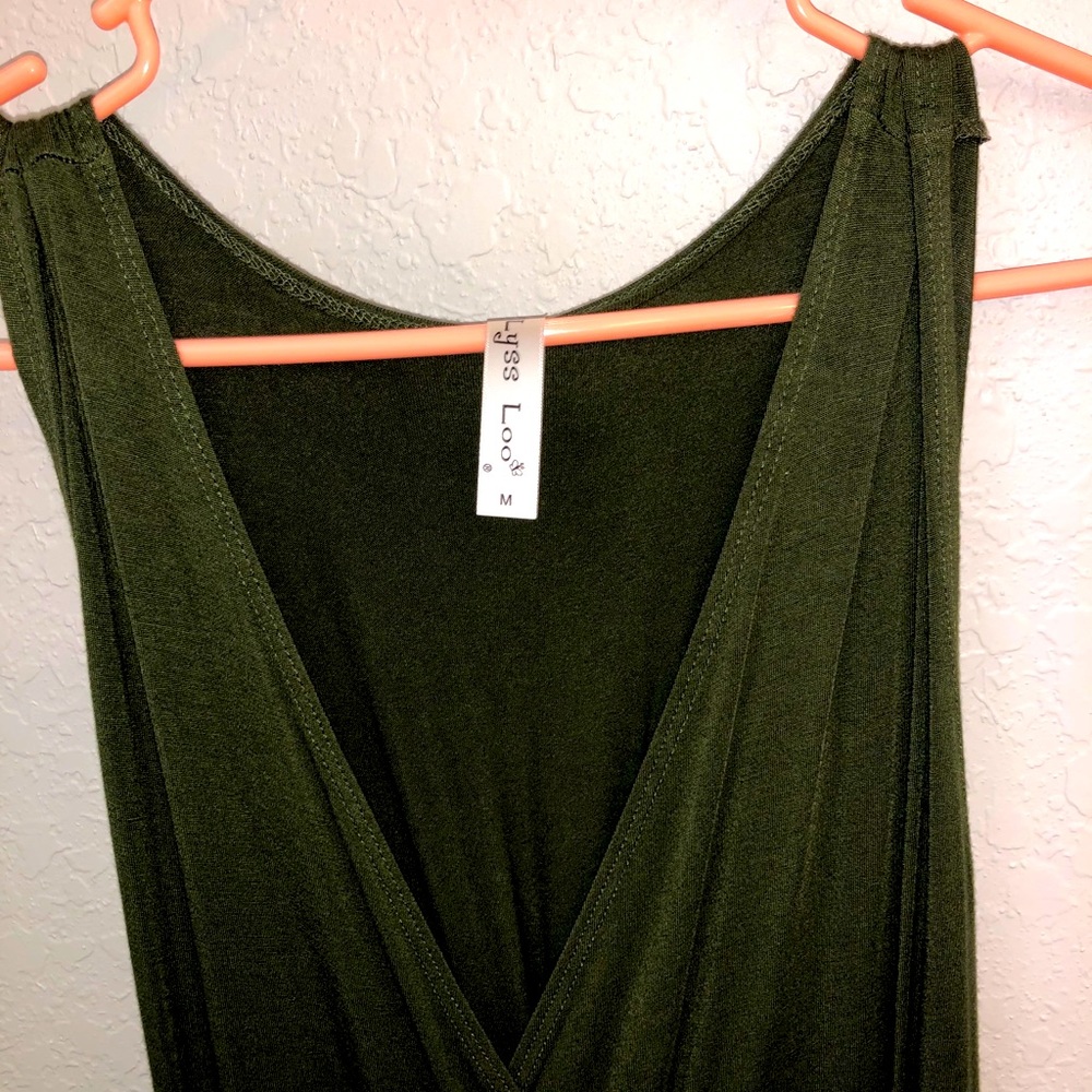 Olive green maternity dress
